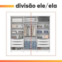 Guarda Roupas Casal 6 Portas 6 Gavetas Americano Tulipa Branco - 6