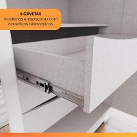 Guarda Roupas Casal 6 Portas 6 Gavetas Americano Tulipa Branco - 7