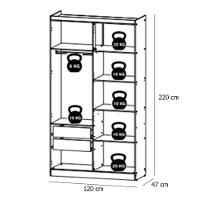 Guarda Roupa Solteiro Milan 4 Portas Capuccino Menta Acetinado - Thb - 3
