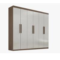 Guarda Roupa Leblon 6 Portas 4 Gavetas Castanho-off - D Doro - 1