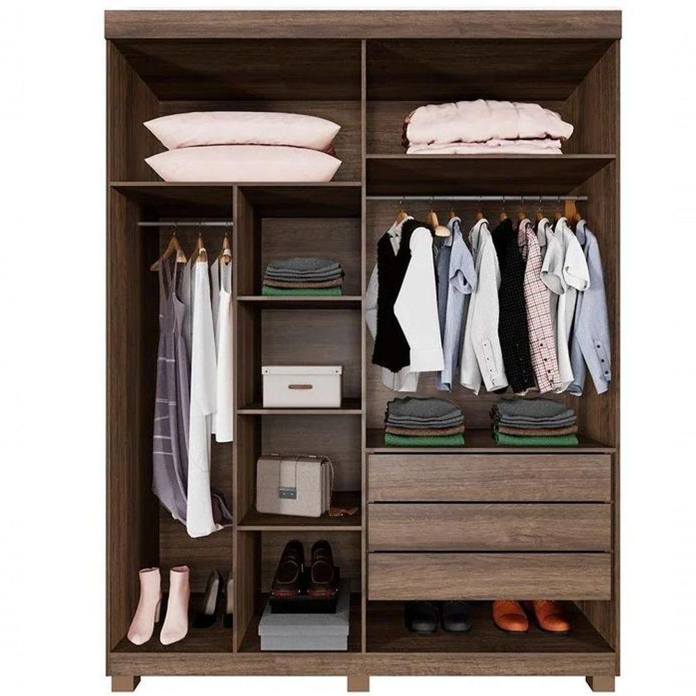 Guarda Roupa Mônaco 2 Portas Imbuia-off - Benetil - 4