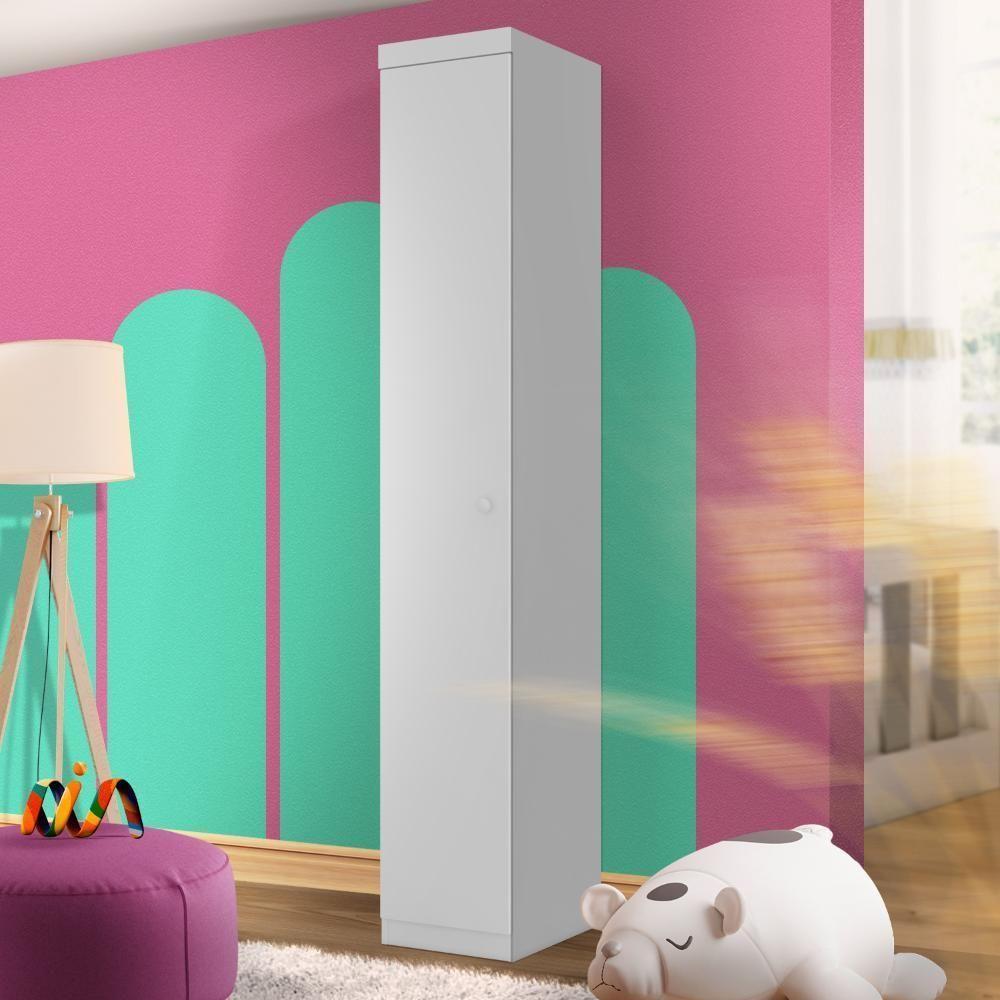 Guarda Roupa Multiuso Pequeno 1 Porta Branco 4 Divisórias - 1