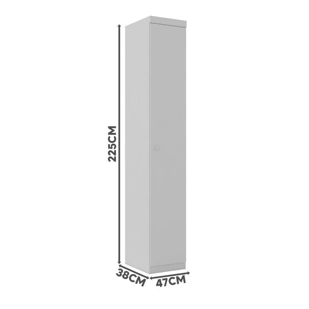 Guarda Roupa Multiuso Pequeno 1 Porta Branco 4 Divisórias - 4