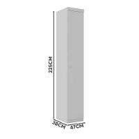 Guarda Roupa Multiuso Pequeno 1 Porta Branco 4 Divisórias - 4