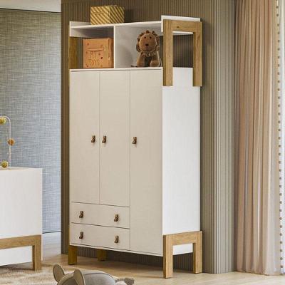 Guarda Roupa Infantil Ambiente Fantasia 4375 Branco Acetinado – Qmovi