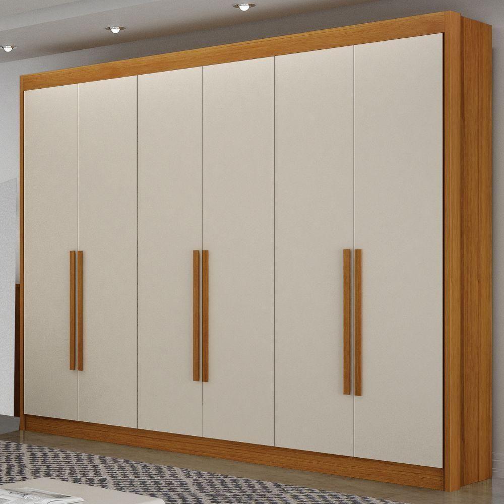 Guarda Roupa Diamante Cinamomo Off White 6 Portas 6 Gavetas Leifer Móveis - 2