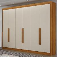 Guarda Roupa Diamante Cinamomo Off White 6 Portas 6 Gavetas Leifer Móveis - 2