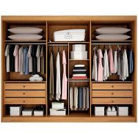 Guarda Roupa Diamante Cinamomo Off White 6 Portas 6 Gavetas Leifer Móveis