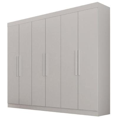 Guarda Roupa Delta Branco 6 Portas 2 Gavetas Leifer Móveis