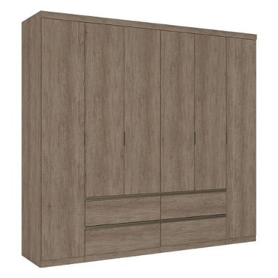Guarda Roupa Casal Nobre 6 Portas Rustic Acetinado - Thb