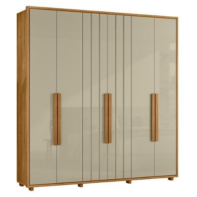 Guarda Roupa Casal Veronese Ripado 6 Portas Cumaru/opala - Madetec Cumaru/opala