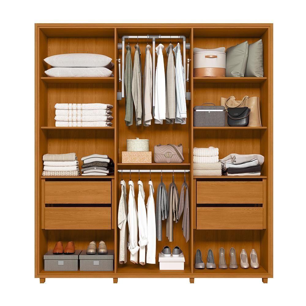 Guarda Roupa Casal Matisse 6 Portas Cinamomo/off White Com Espelho - Madetec Cinamomo/off White - 3
