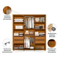 Guarda Roupa Casal Matisse 6 Portas Cinamomo/off White Com Espelho - Madetec Cinamomo/off White