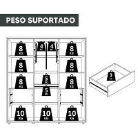 Guarda Roupa Casal Matisse 6 Portas Cinamomo/off White Com Espelho - Madetec Cinamomo/off White - 6