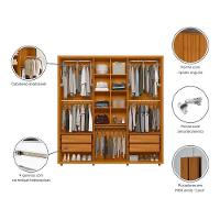 Guarda Roupa Casal Veronese Ripado 6 Portas Cinamomo - Madetec Cinamomo - 3