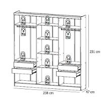 Guarda Roupa Casal Passione Ultra 6 Portas Capuccino Off White Acetinado - Thb - 3
