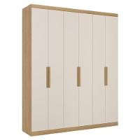 Guarda Roupa Casal Milan 6 Portas Capuccino Off White Acetinado - Thb - 1