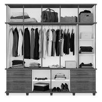 Guarda Roupa Casal Londres 5 Portas Freijó Off White – Luapa Móveis - 3