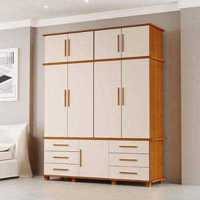 Guarda Roupa Casal Londres 4 Portas Ambiente Freijó Off White – Luapa Móveis