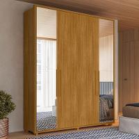 Guarda Roupa Casal Greco 4 Portas Cumaru Com Espelho - Madetec Cumaru - 2