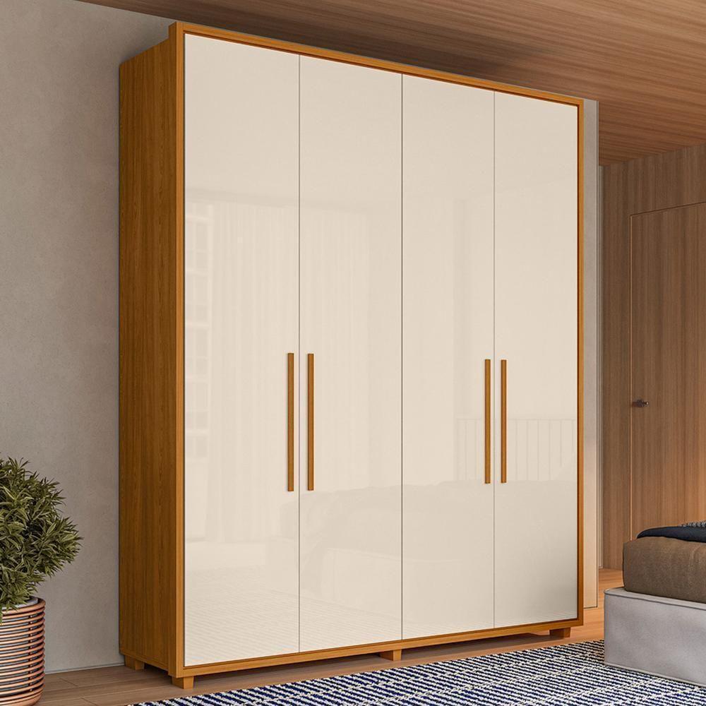 Guarda Roupa Casal Greco 4 Portas Cinamomo/off White - Madetec Cinamomo/off White - 2