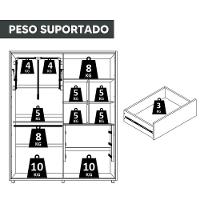 Guarda Roupa Casal Greco 4 Portas Cinamomo/off White - Madetec Cinamomo/off White - 6