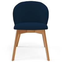 Kit 06 Cadeiras De Jantar E Estar Living Estofada Mia L02 Suede Azul Marinho - Lyam Decor - 3