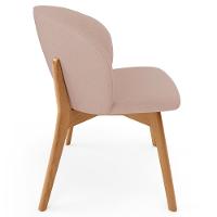 Kit 06 Cadeiras De Jantar E Estar Living Estofada Mia L02 Linho Rosê - Lyam Decor - 3