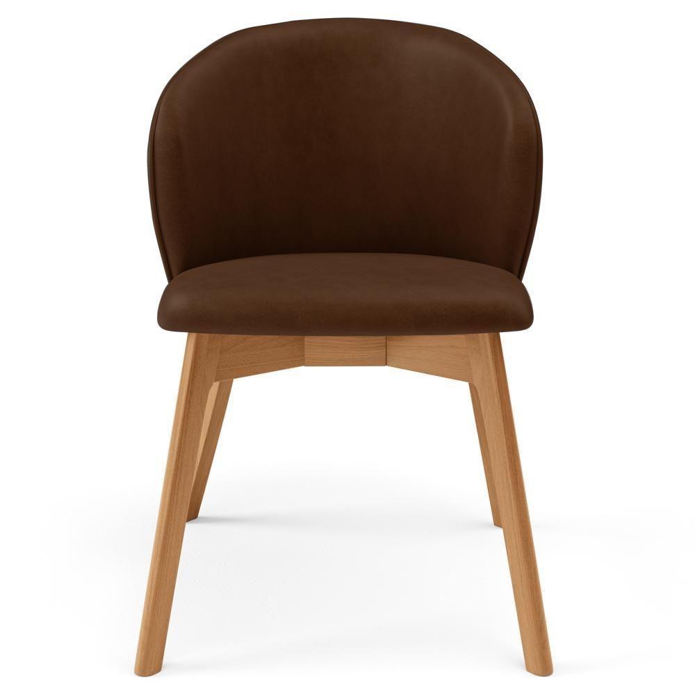 Kit 06 Cadeiras De Jantar E Estar Living Estofada Mia L02 Couríssimo Marrom - Lyam Decor - 3