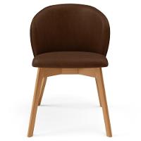 Kit 06 Cadeiras De Jantar E Estar Living Estofada Mia L02 Couríssimo Marrom - Lyam Decor - 3