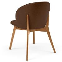 Kit 06 Cadeiras De Jantar E Estar Living Estofada Mia L02 Couríssimo Marrom - Lyam Decor - 7