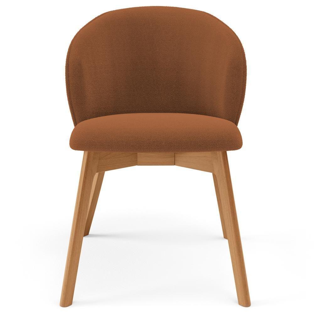 Kit 06 Cadeiras De Jantar E Estar Living Estofada Mia L02 Bouclê Terracota - Lyam Decor - 3