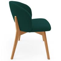 Kit 06 Cadeiras De Jantar E Estar Living Estofada Mia L02 Bouclê Verde - Lyam Decor - 6