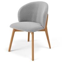 Kit 06 Cadeiras De Jantar E Estar Living Estofada Mia L02 Bouclê Cinza - Lyam Decor - 8