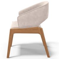 Kit 06 Cadeiras De Jantar E Estar Living Estofada Lince L02 Suede Bege - Lyam Decor - 6