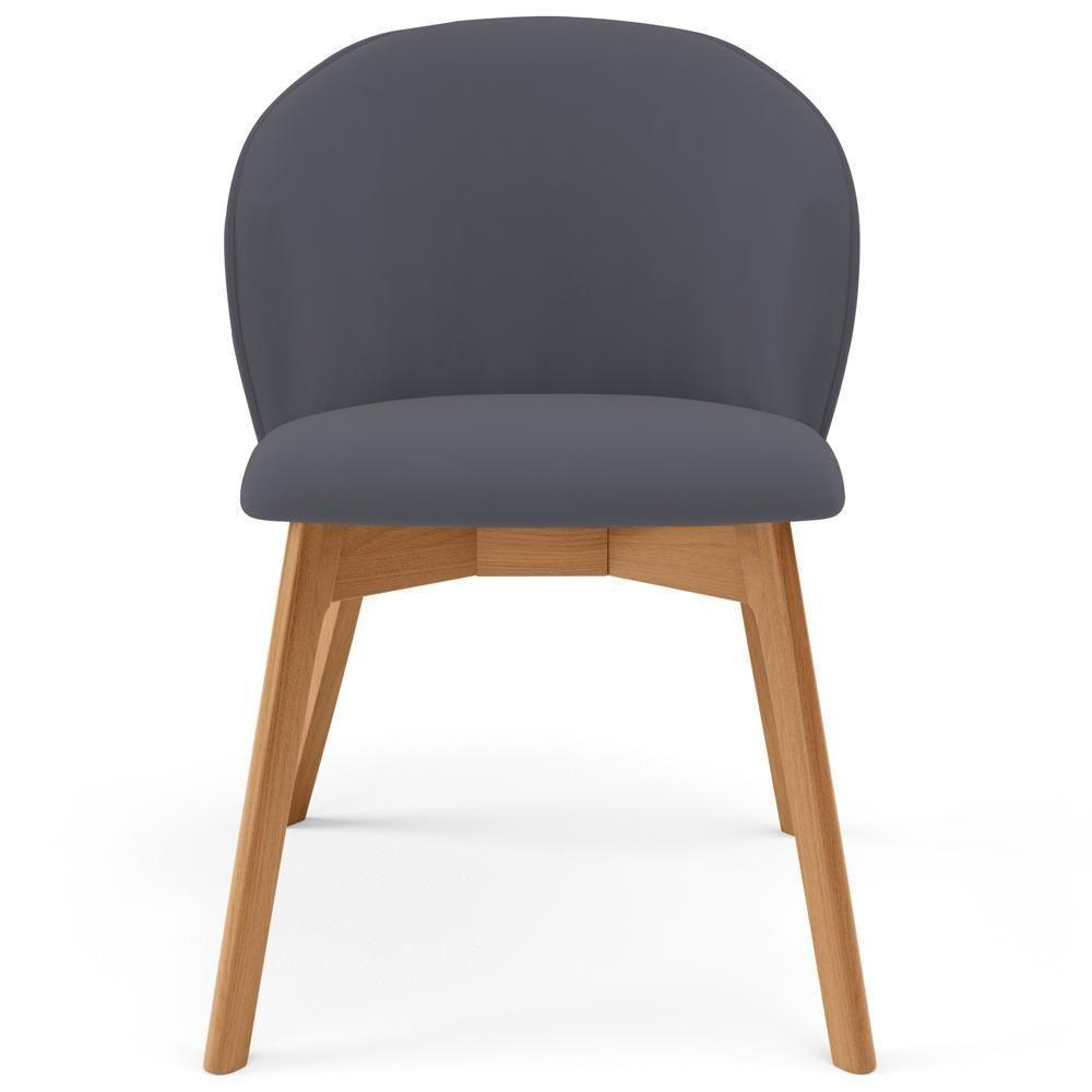 Kit 05 Cadeiras De Jantar E Estar Living Estofada Mia L02 Suede Cinza - Lyam Decor - 3