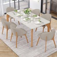 Kit 05 Cadeiras De Jantar E Estar Living Estofada Mia L02 Linho Bege - Lyam Decor - 2