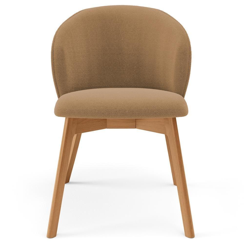 Kit 05 Cadeiras De Jantar E Estar Living Estofada Mia L02 Bouclê Mostarda - Lyam Decor - 3