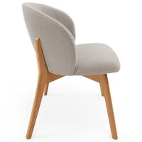 Kit 05 Cadeiras De Jantar E Estar Living Estofada Mia L02 Bouclê Creme - Lyam Decor - 6