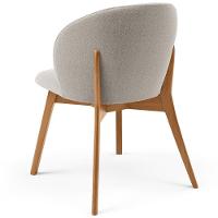 Kit 05 Cadeiras De Jantar E Estar Living Estofada Mia L02 Bouclê Creme - Lyam Decor - 7