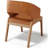 Kit 04 Cadeiras De Jantar E Estar Living Estofada Lince L02 Couríssimo Canela - Lyam Decor - 7