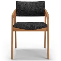 Kit 03 Cadeiras Para Sala De Jantar Estar Living Giorgia L02 Linho Chumbo - Lyam Decor - 3