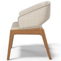 Kit 05 Cadeiras De Jantar E Estar Living Estofada Lince L02 Linho Palha - Lyam Decor - 7