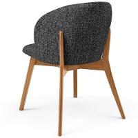 Kit 02 Cadeiras De Jantar E Estar Living Estofada Mia L02 Linho Chumbo - Lyam Decor - 7