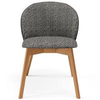 Kit 03 Cadeiras De Jantar E Estar Living Estofada Mia L02 Linho Mescla Chumbo - Lyam Decor - 3