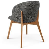 Kit 03 Cadeiras De Jantar E Estar Living Estofada Mia L02 Linho Mescla Chumbo - Lyam Decor - 7