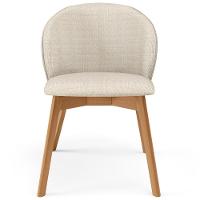 Kit 02 Cadeiras De Jantar E Estar Living Estofada Mia L02 Linho Palha - Lyam Decor - 3