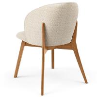 Kit 02 Cadeiras De Jantar E Estar Living Estofada Mia L02 Linho Palha - Lyam Decor - 7