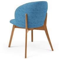 Kit 02 Cadeiras De Jantar E Estar Living Estofada Mia L02 Linho Azul - Lyam Decor - 7