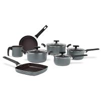 Jogo De Panelas 7 Peças Ceramic Life Preserve Cinza - Brinox - 1